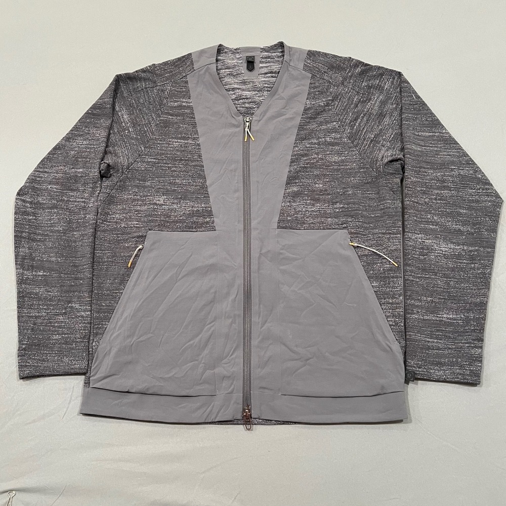 Lululemon Mens Grey Space Dye Full Zip Technical Training Jacket Size S